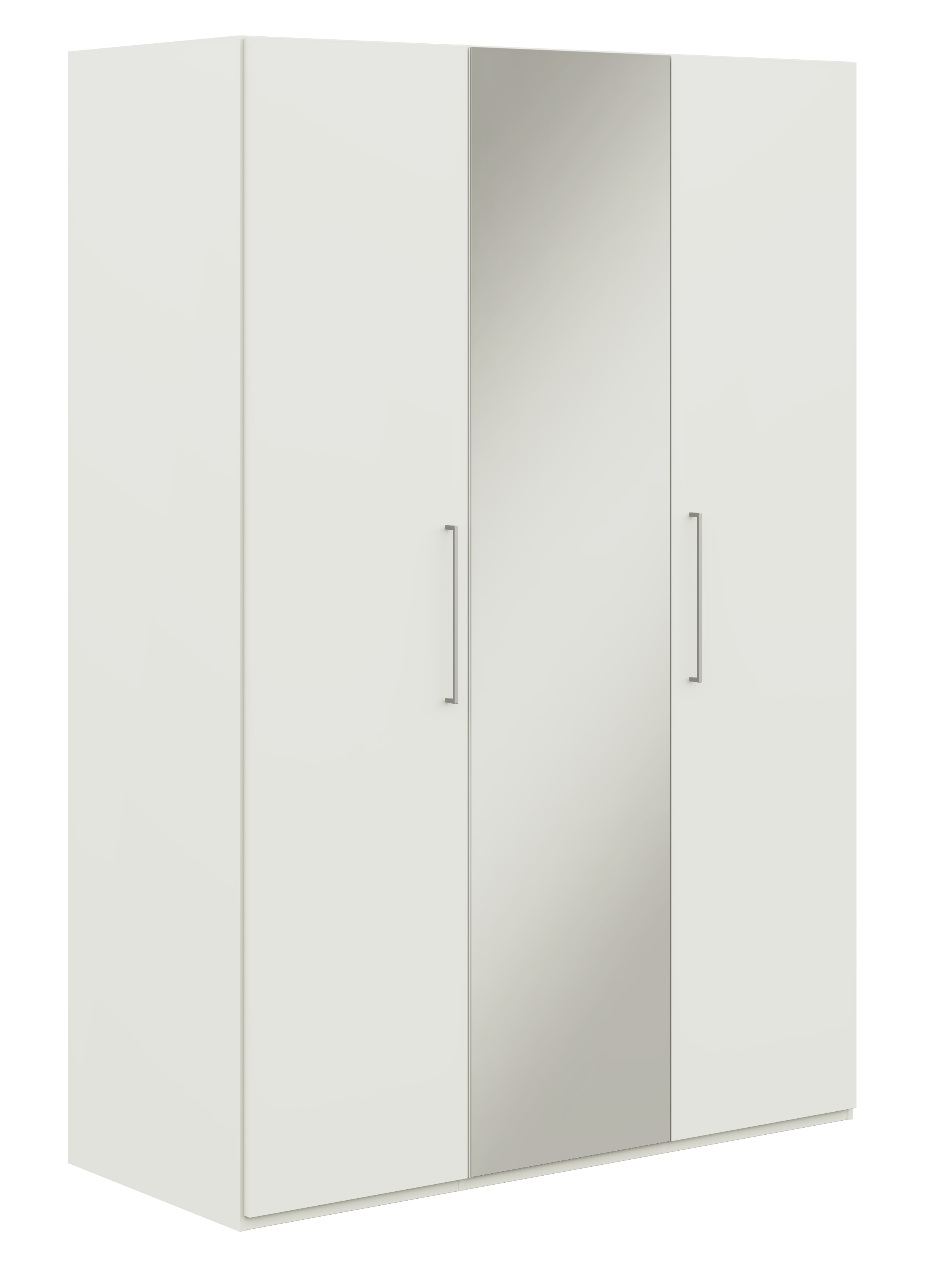 Röhr Bush. cocoon - 3 türiger Kleiderschrank mit Spiegel | weiß | B: 151,3 cm 