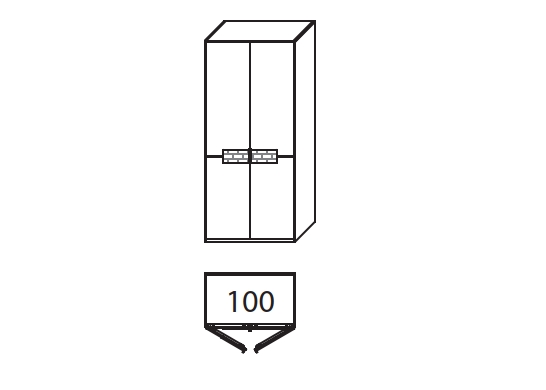 6002 | 2-türig, B 101,9 cm