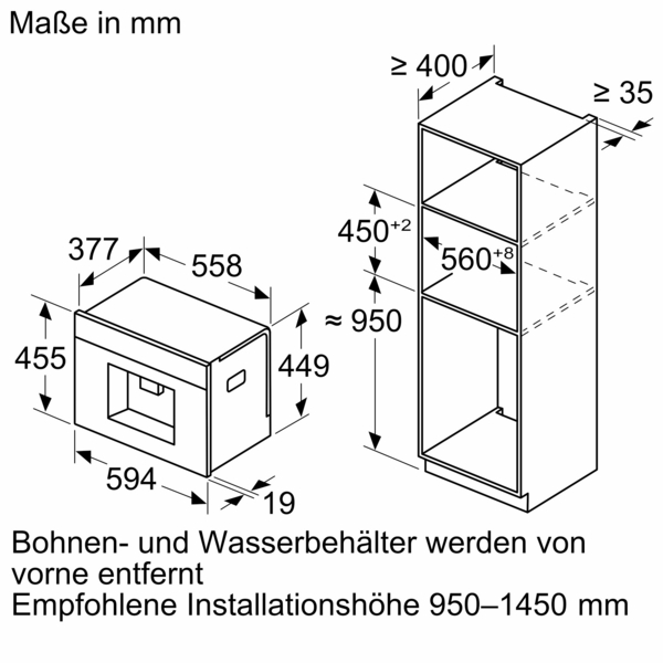 Siemens studioLine - Einbau-Kaffeevollautomat iQ700 (60x45 cm) | CT918L1D0 