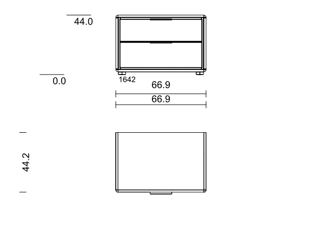 Type 1642 | B 66,9 × H 44,0 × T 44,2 cm