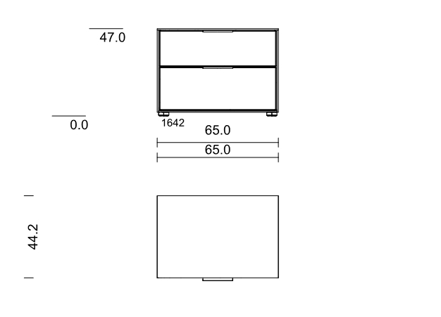 Type 1642 | B 65,0 × H 47,0 × T 44,2 cm