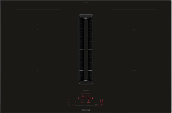 Siemens studioLine - Induktionskochfeld mit integriertem Dunstabzug iQ500 (80 cm) | aufliegender Rahmen | ED877HQ26E