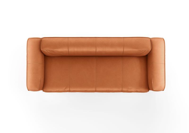 freistil Rolf Benz 136 - Sofabank | Leder ockerbraun 9224 | B: 223 cm