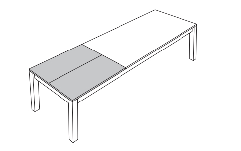 Gestellauszug mit einer Klappeinlage 100 cm (4651)