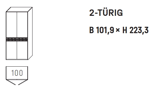 6202 | 2-türig, B 101,9 cm 