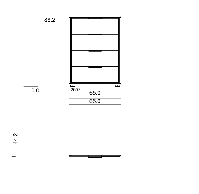 Type 2652 | B 65,0 × H 88,2 × T 44,2 cm