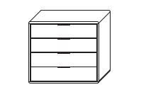 WM.3100.2952 Wöstmann WSM 3100 - Kommode (2952), 4 Schubkästen | B 95 cm | Wildeiche massiv 