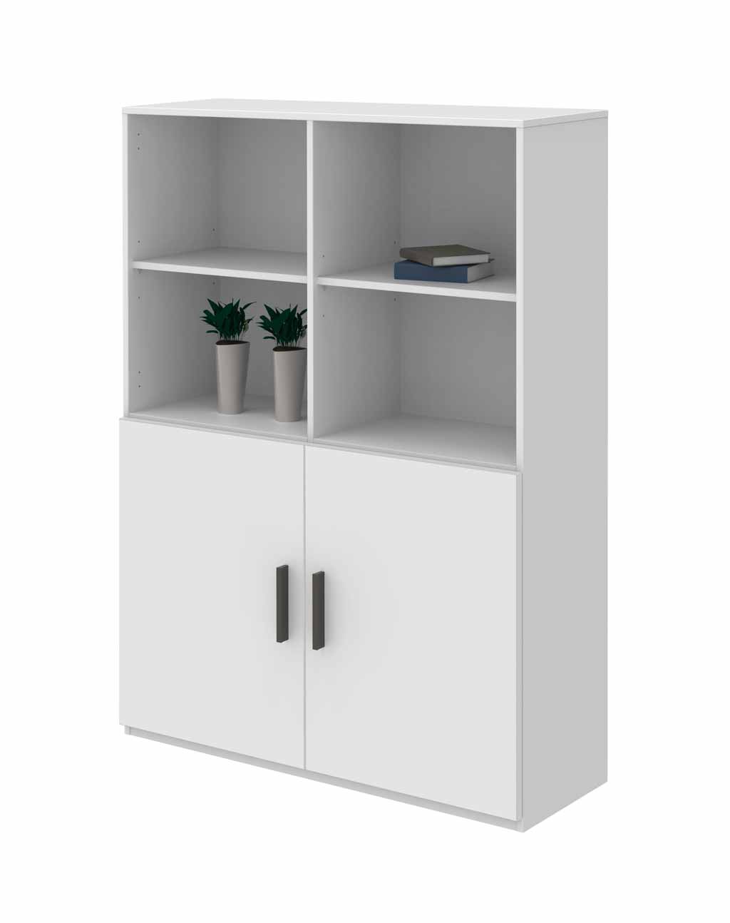 Röhr Bush. qunit - Highboard mit 2 Türen | weiß | B: 100 cm 