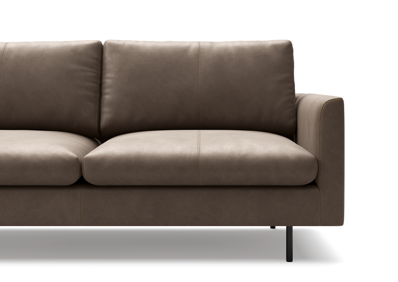 freistil Rolf Benz 134 - Sofabank | Leder braungrau 9225 | B: 222 cm