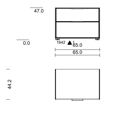 Type 1642 | B 65,0 × H 47,0 × T 44,2 cm