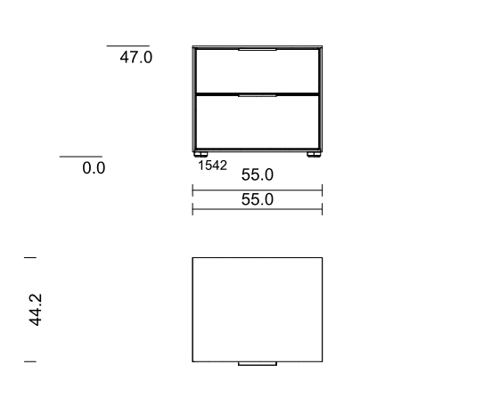 Type 1542 | B 55,0 × H 47,0 × T 44,2 cm