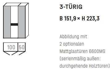 6003 | 3-türig, B 151,9 cm 