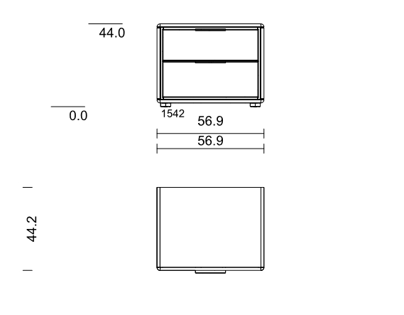 Type 1542 | B 56,9 × H 44,0 × T 44,2 cm