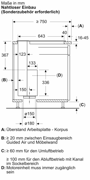 Siemens studioLine - Tischlüfter iQ700 (80 cm) | Klarglas | LD88WMM65 