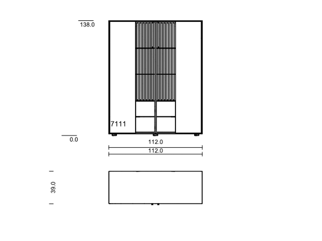 hartmann Selino - Highboard 7111 | Lack anthrazit | B: 112,0 cm 