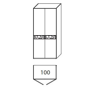 6002 | 2-türig, B 101,9 cm