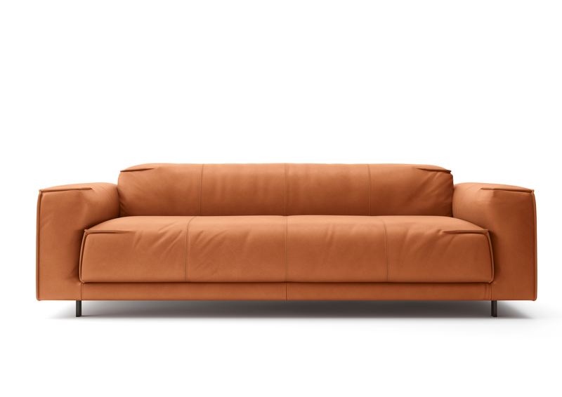 freistil Rolf Benz 136 - Sofabank | Leder ockerbraun 9224 | B: 223 cm