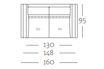 Sitzbreite 120 cm | SOB 450/SB 120