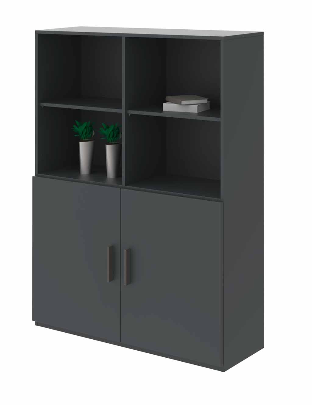 Röhr Bush. qunit - Highboard mit 2 Türen | anthrazit |  B: 100 cm 