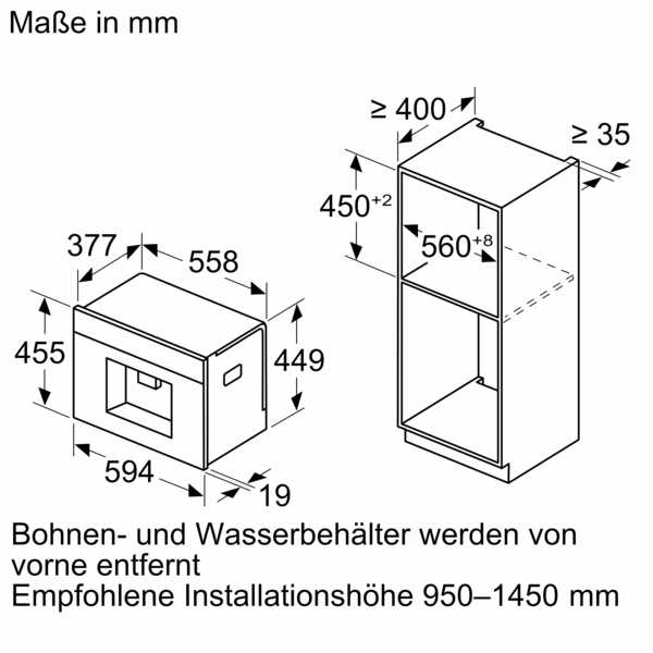 Siemens studioLine - Einbau-Kaffeevollautomat iQ700 (60x45 cm) | CT918L1D0 