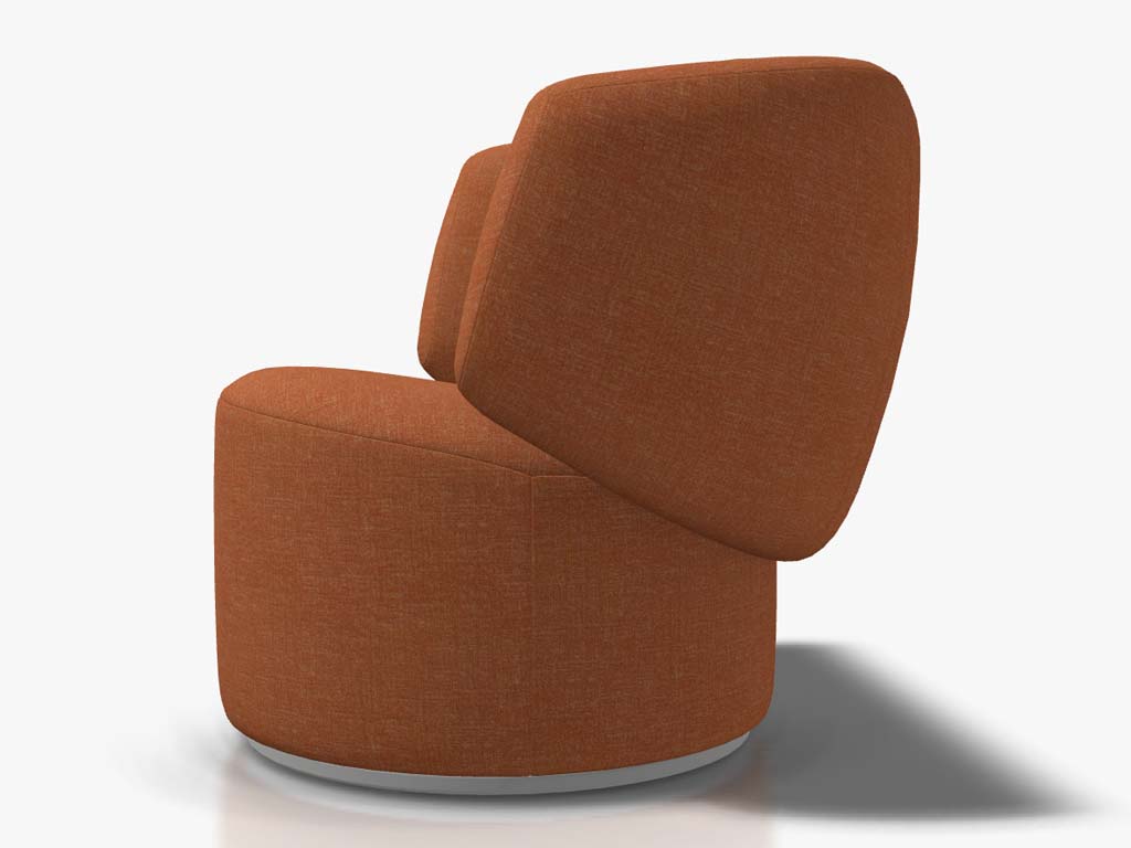 Rolf Benz 684 - Lounge-Sessel | Stoff, rotorange 14.160