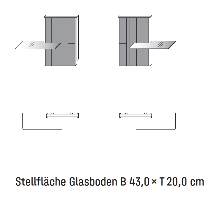 2er-Set Paneelaufsatz für Konsole 