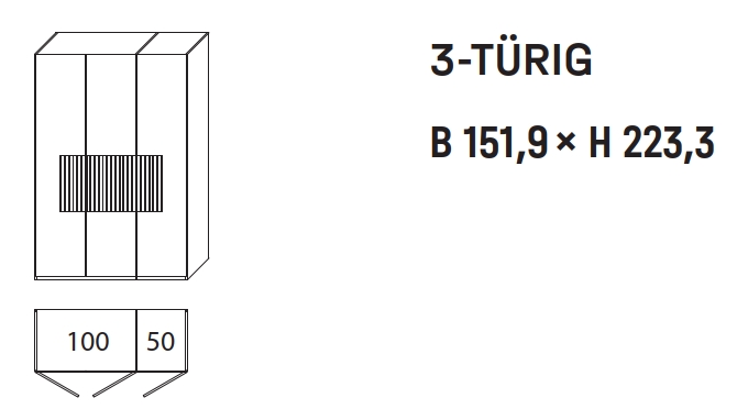 6203 | 3-türig, B 151,9 cm 