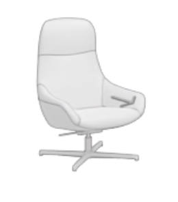 CR.485.HSE Creation by Rolf Benz CR.485 - Hochlehnsessel | drehbar mit Wippfunktion | B 75 cm