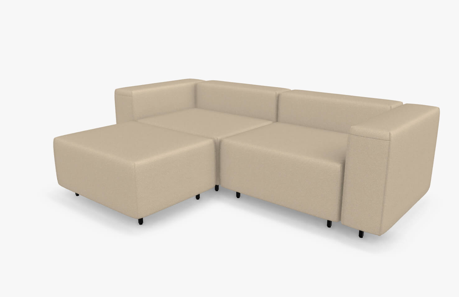 freistil Rolf Benz 122 ECHT - modulares Sofa (Bundle 3) | 2302 weißaluminium | 7-teilige Polstergarnitur