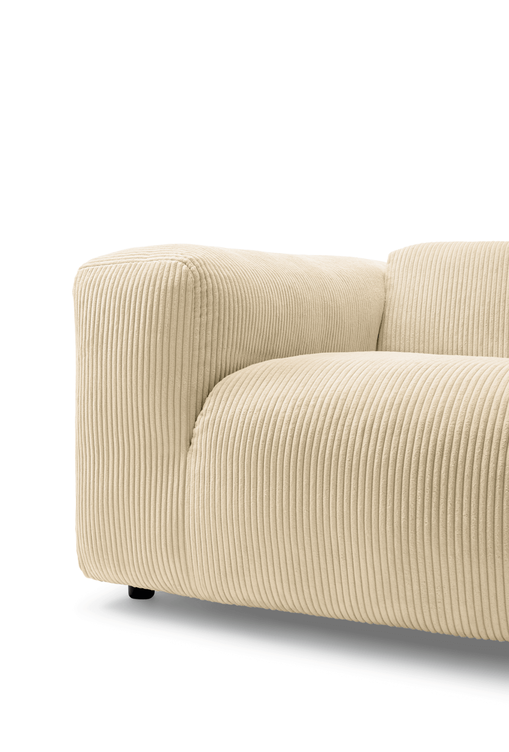 Couch Armlehne in Cord creme