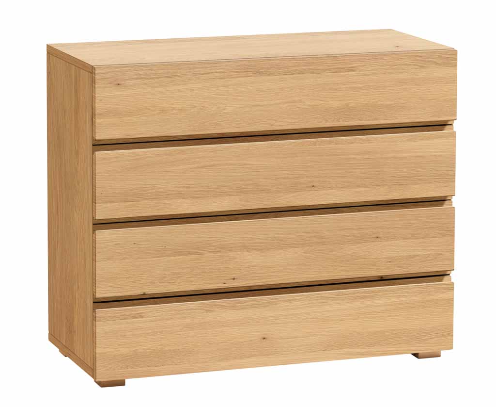 Hasena. Wood-Line Kommode Lovara | 4 Schubladen | Eiche bright, geölt | B: 90 cm 