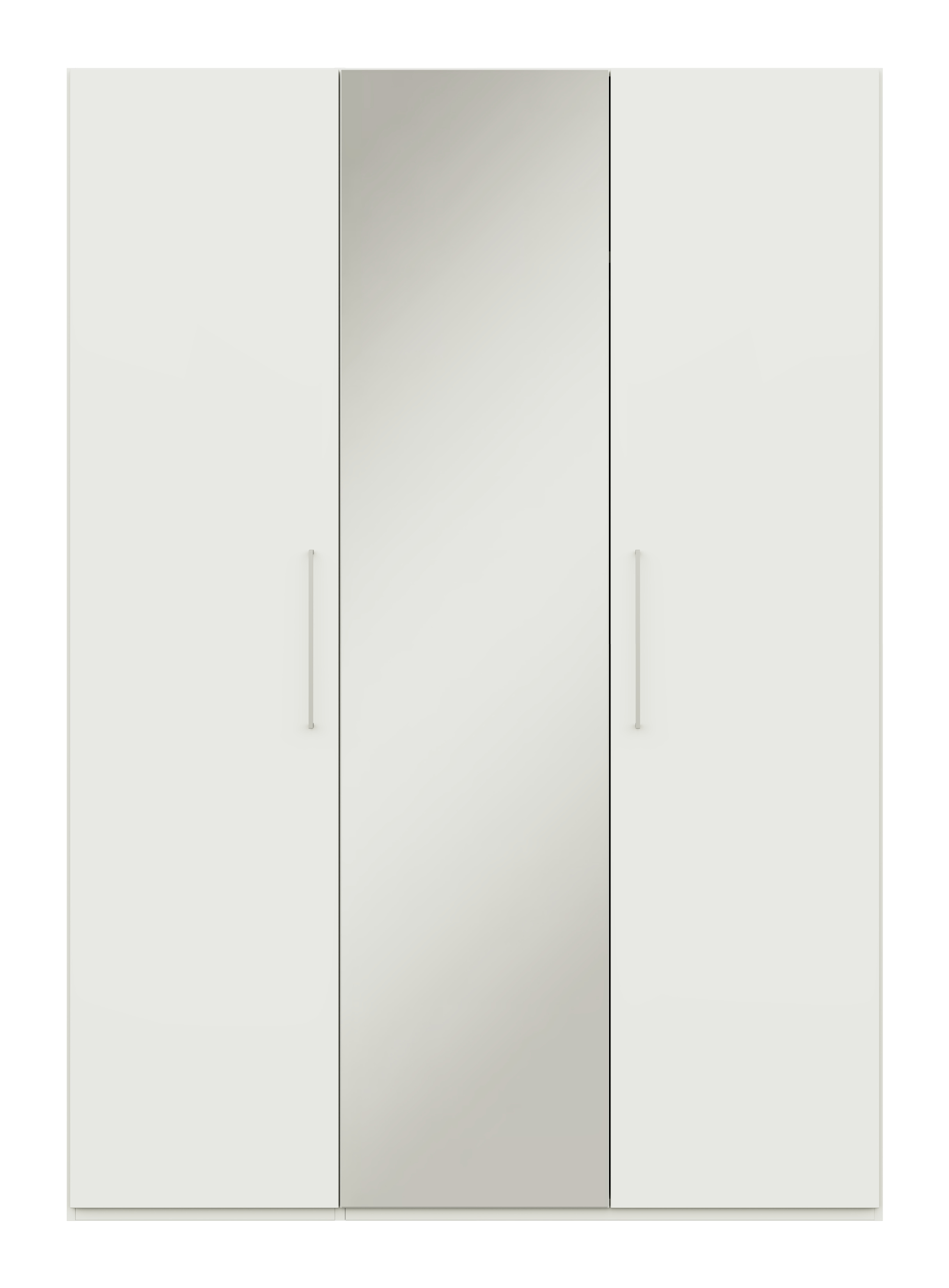 Röhr Bush. cocoon - 3 türiger Kleiderschrank mit Spiegel | weiß | B: 151,3 cm 