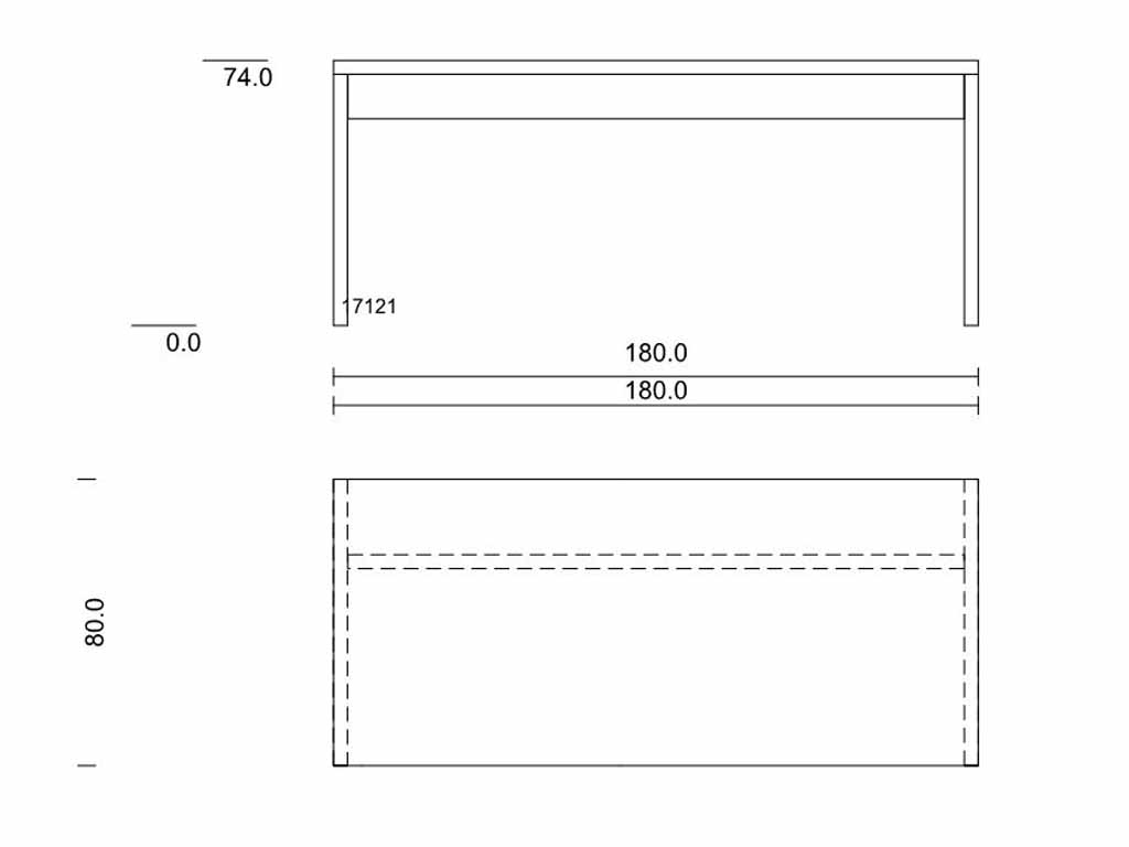 180 x 80 cm