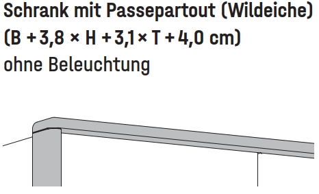 Schrank mit Passepartout 