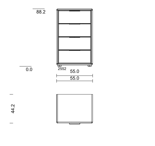 Type 2552 | B 55,0 × H 88,2 × T 44,2 cm