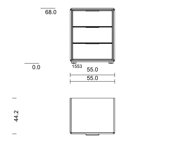 Type 1553 | B 55,0 × H 68,0 × T 44,2 cm