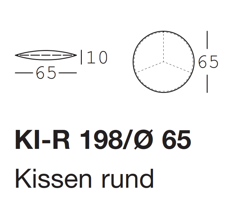 freistil Rolf Benz 198 - Kissen rund | Ø 65 cm