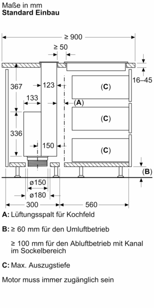 Siemens studioLine - Tischlüfter iQ700 (80 cm) | Klarglas | LD88WMM65 