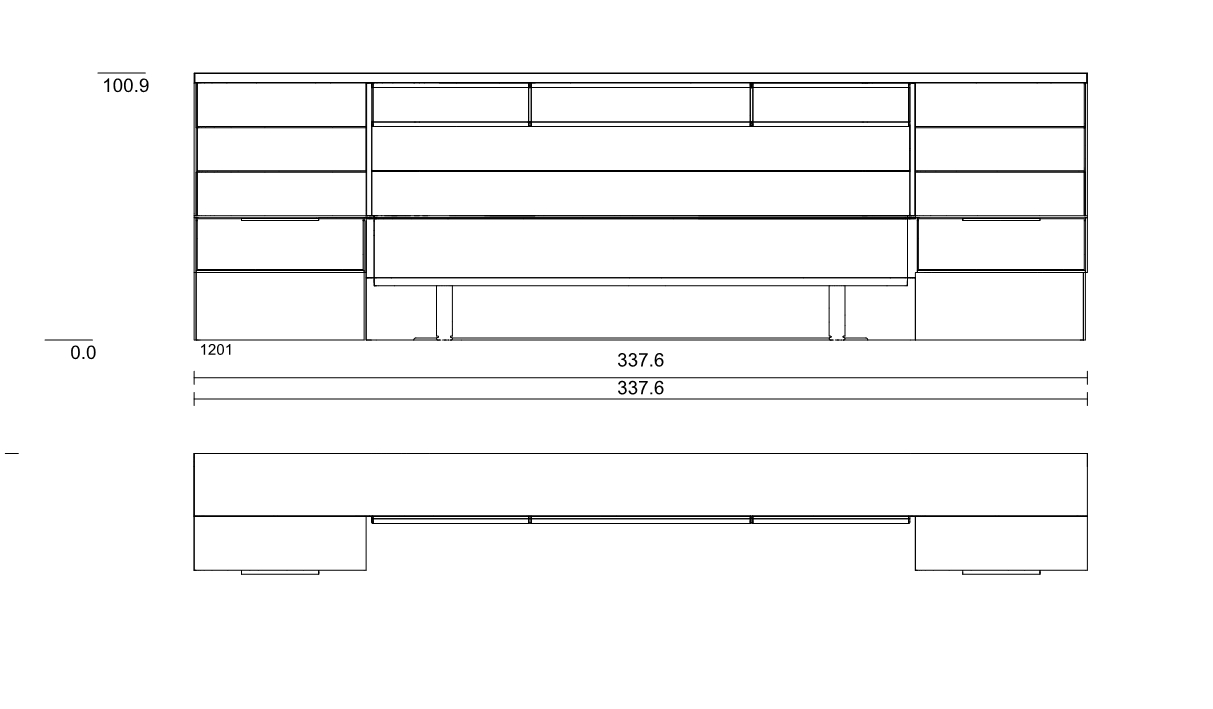 Type 1201 | Liegefläche: 200,0 × 200,0 cm  | Hängekonsolen (B 65,0 cm)