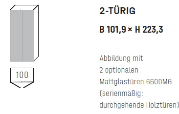 6002 | 2-türig, B 101,9 cm 