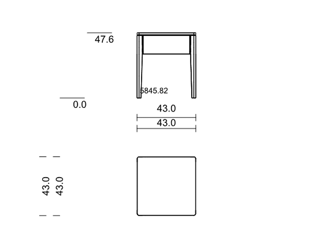 Hasena. Lounge - Nachttisch Styly | Buche weiß, deckend lackiert | B: 43 cm 
