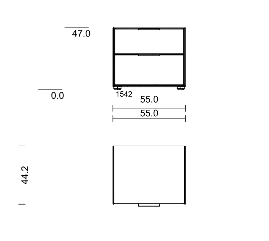 Type 1542 | B 55,0 × H 47,0 × T 44,2 cm