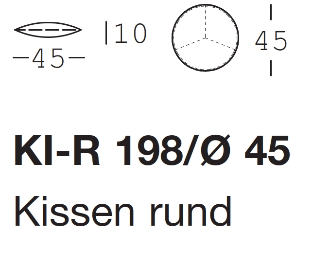 freistil Rolf Benz 198 - Kissen rund | Ø 45 cm