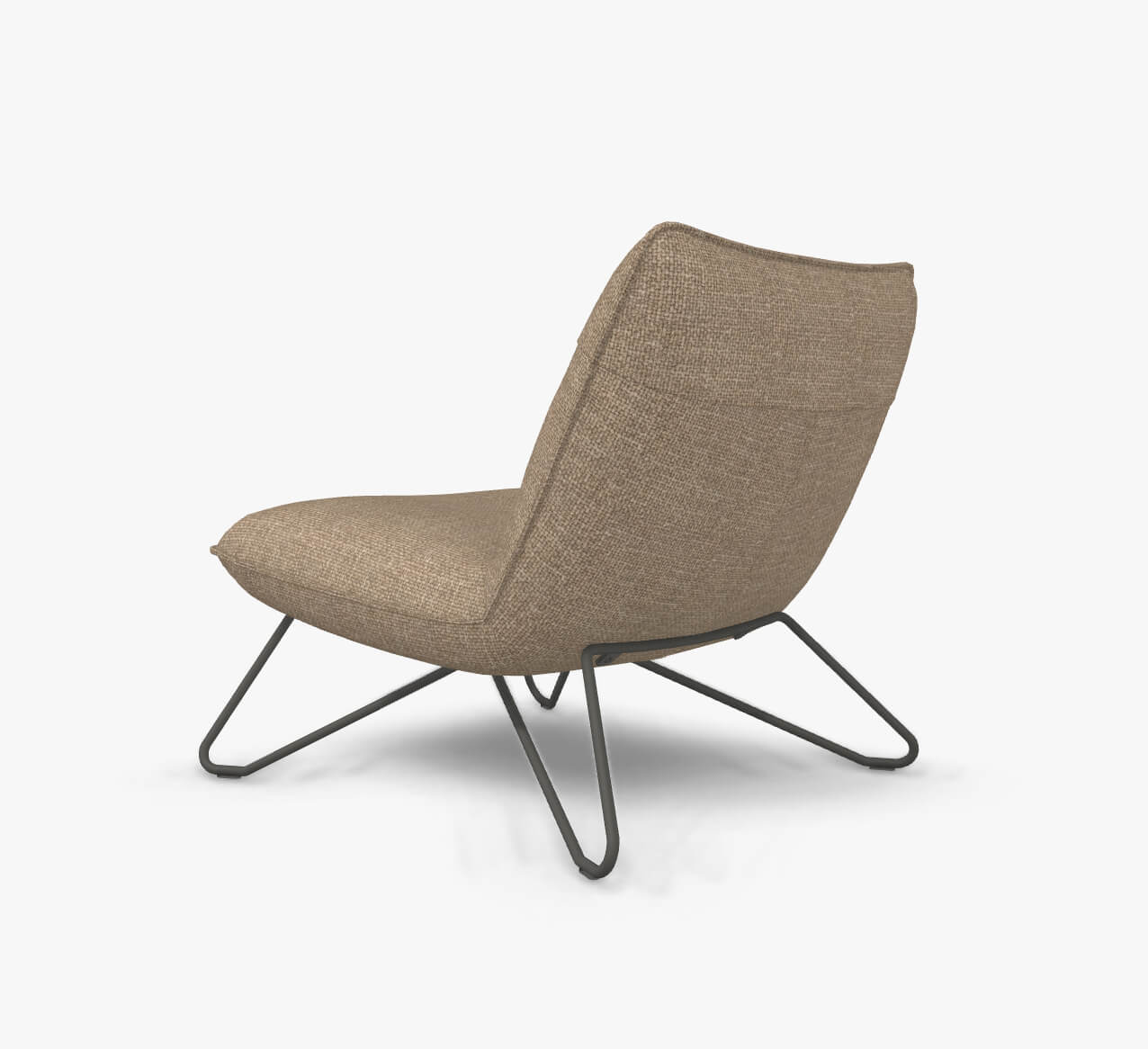 Rolf Benz. 394 - Sessel (Loungesessel) | Stoff, beigegrau 26.384 | Metallgestell umbragrau