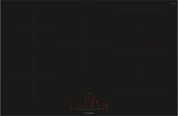 Siemens studioLine - Induktionskochfeld iQ500 (80 cm) | aufliegender Rahmen | ED877HWC1E