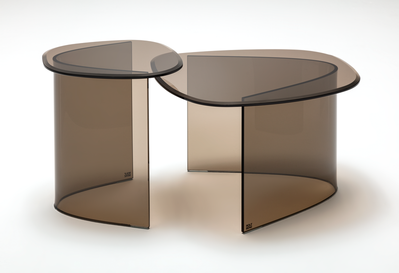 Rolf Benz 8890 ONNO - Couchtisch | Parsolglas bronze | 53 x 58 cm