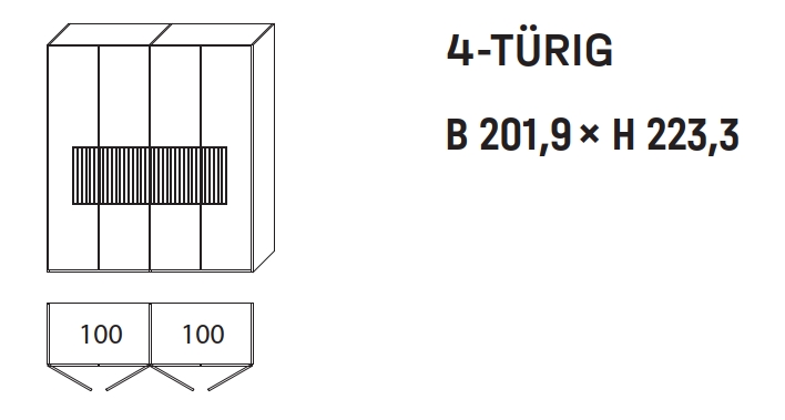 6204 | 4-türig, B 201,9 cm 