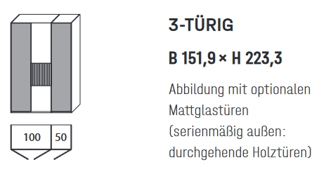 6003 | 3-türig, B 151,9 cm 