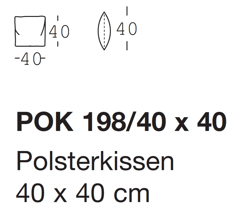 freistil Rolf Benz 198 - Polsterkissen | 40 x 40 cm