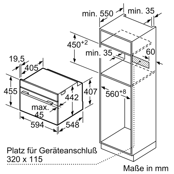 Siemens studioLine - Einbau-Kompaktbackofen iQ700 (60x45 cm) | CB974GKB1 